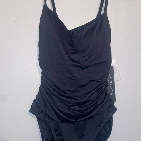 La Blanca Island Goddess Rouched Body Lingerie Mio One Piece Swimsuit 6 - Picture 7 of 10
